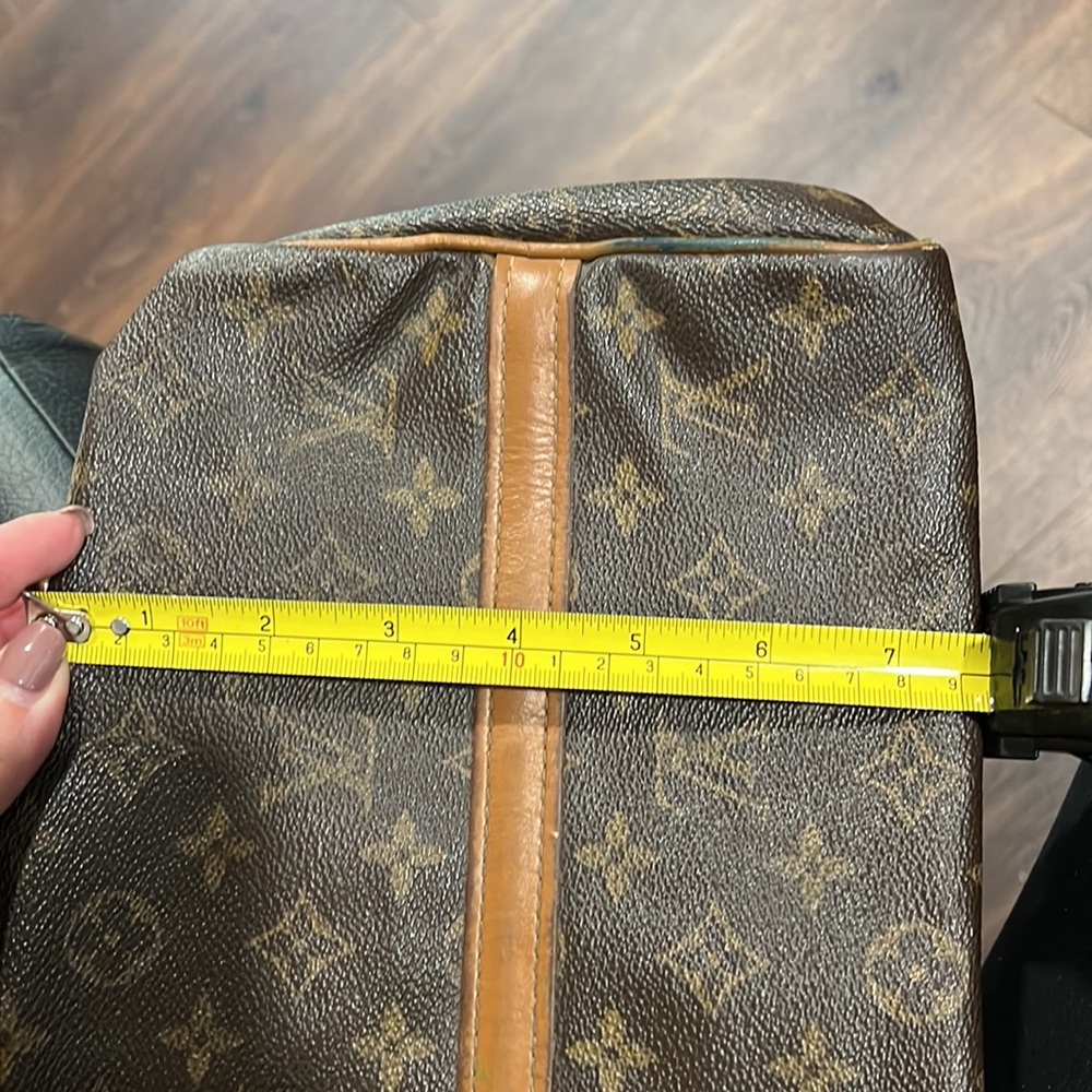 Louis Vuitton Brown Monogram Speedy Tote with Tan Handles - Picture 6 of 8